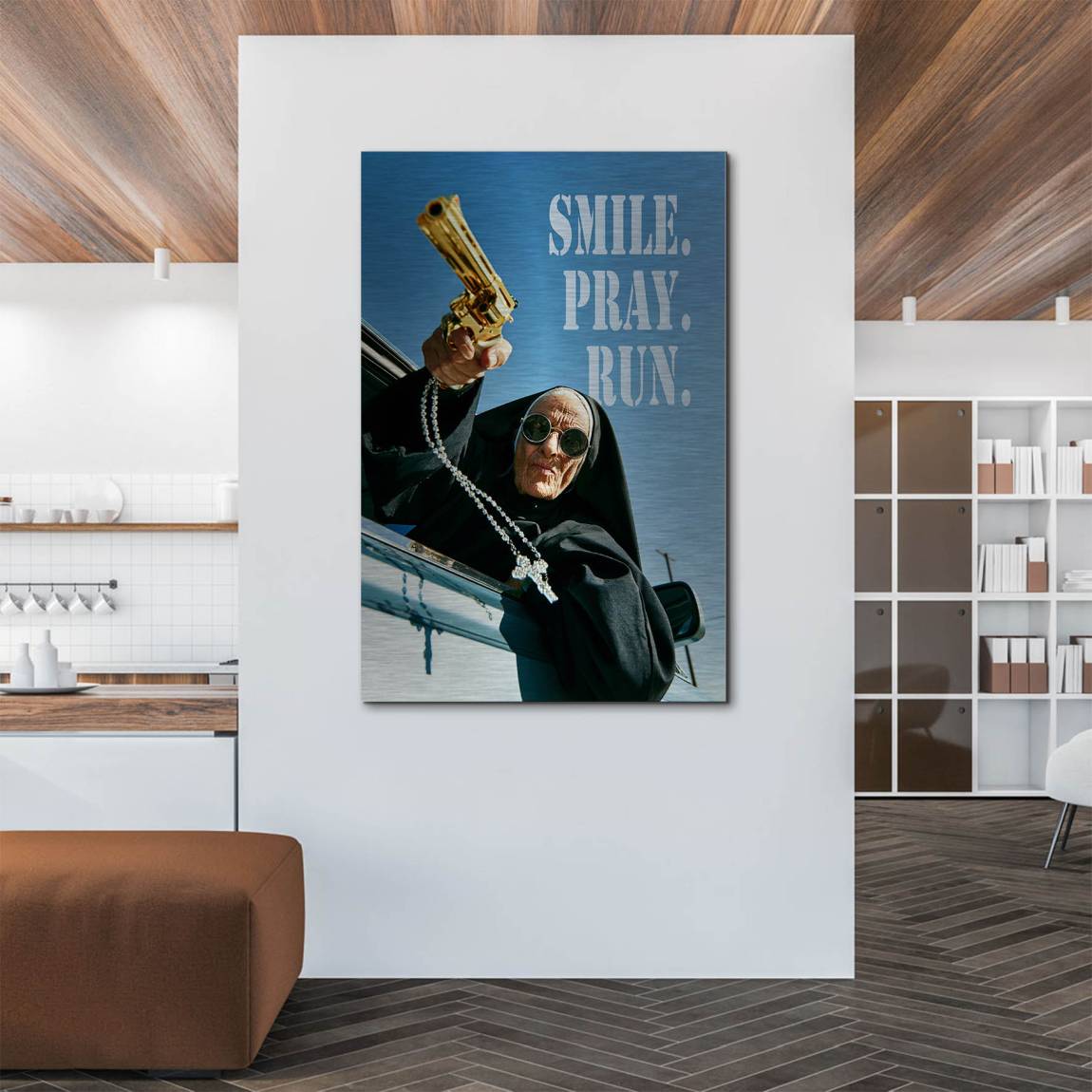 Rebel Nun Aluminiumbild gebürstet