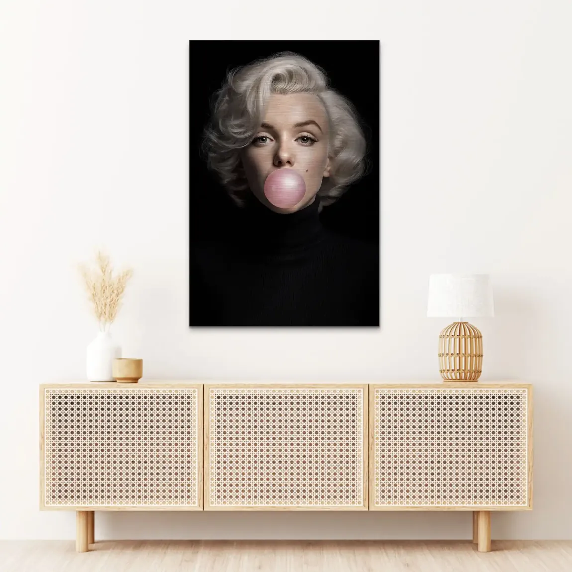 Marilyn Bubble Glamour Alu Dibond Bild gebürstet