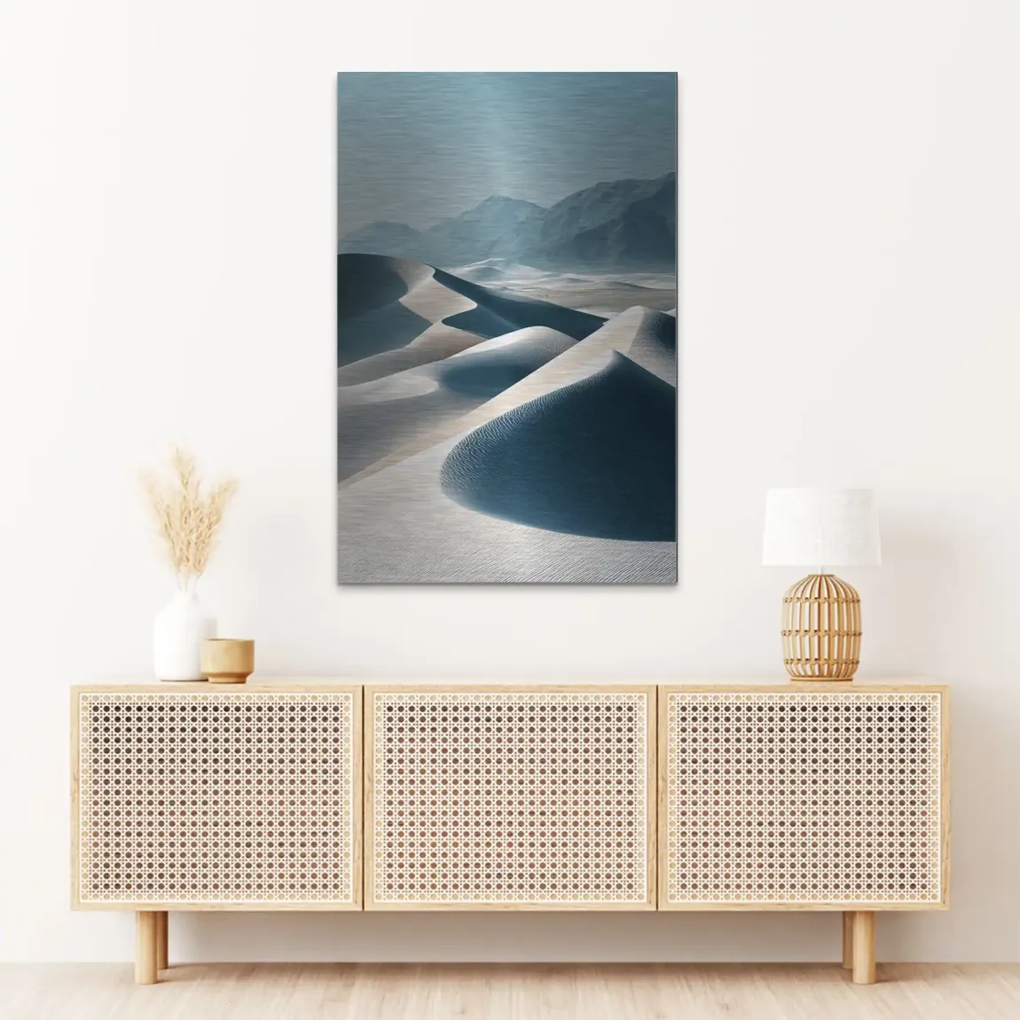 Zeit aus Sand Alu Dibond Bild gebürstet