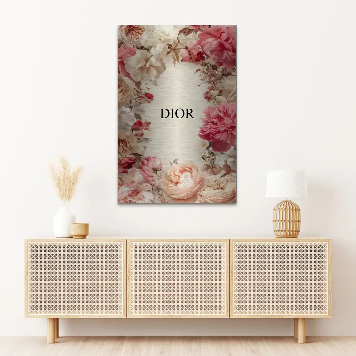 Floral Couture Alu Dibond Bild gebürstet - INGALERIE | Dein Onlineshop für moderne Wandbilder