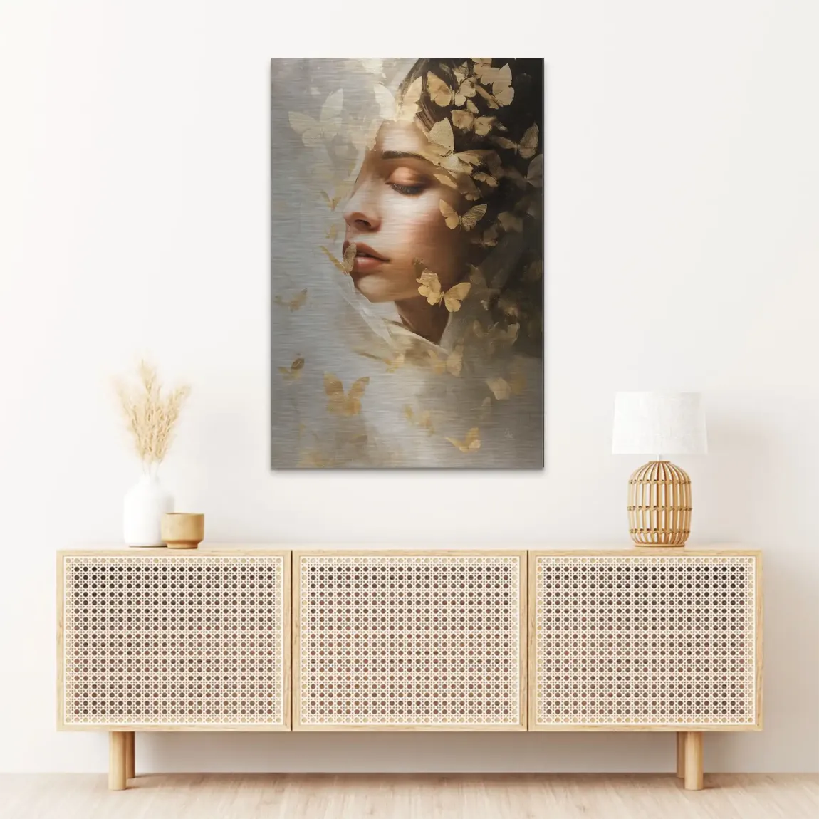Whisper of Butterflies Alu Dibond Bild gebürstet - INGALERIE | Dein Onlineshop für moderne Wandbilder
