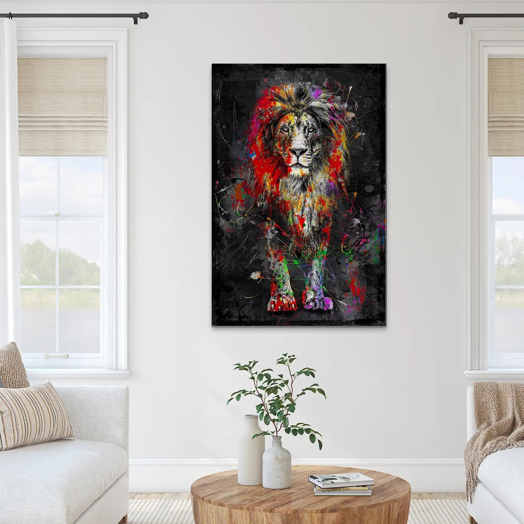 Löwe Abstrakt AluDibond Gebürstet INGALERIE