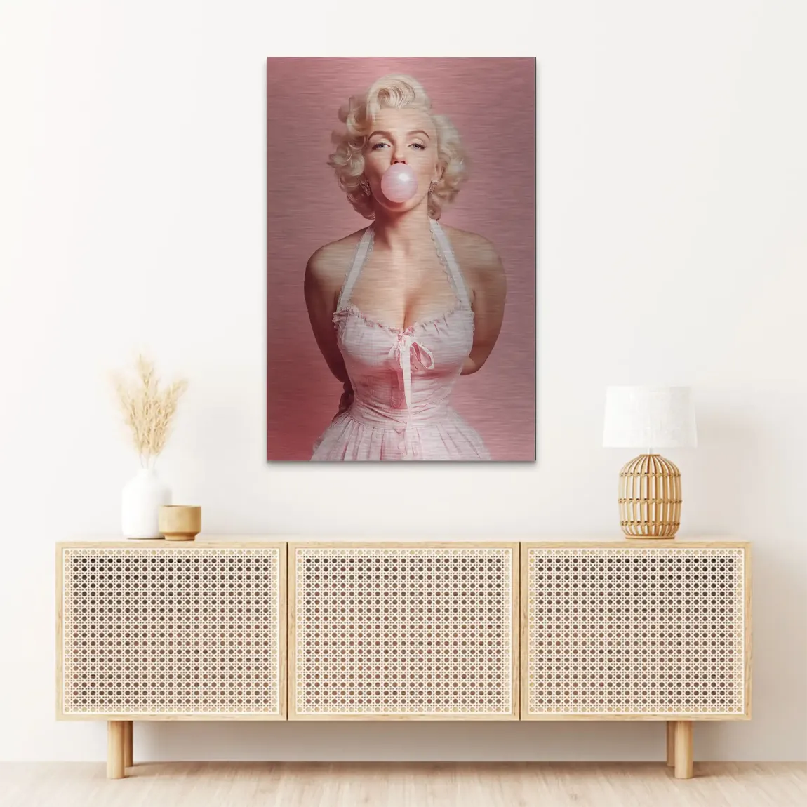 Monroe Bubble Charm Alu Dibond Bild gebürstet