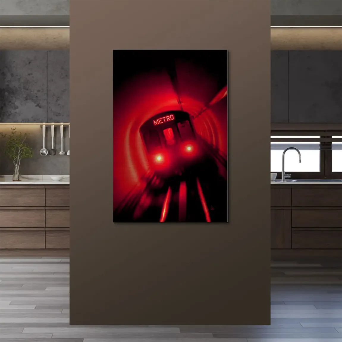 Metro Art Aluminiumbild gebürstet