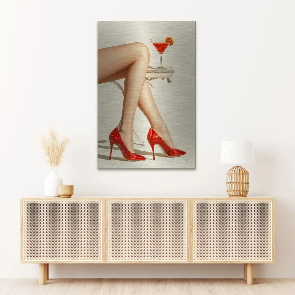 Red Heels Delight Alu Dibond Bild gebürstet