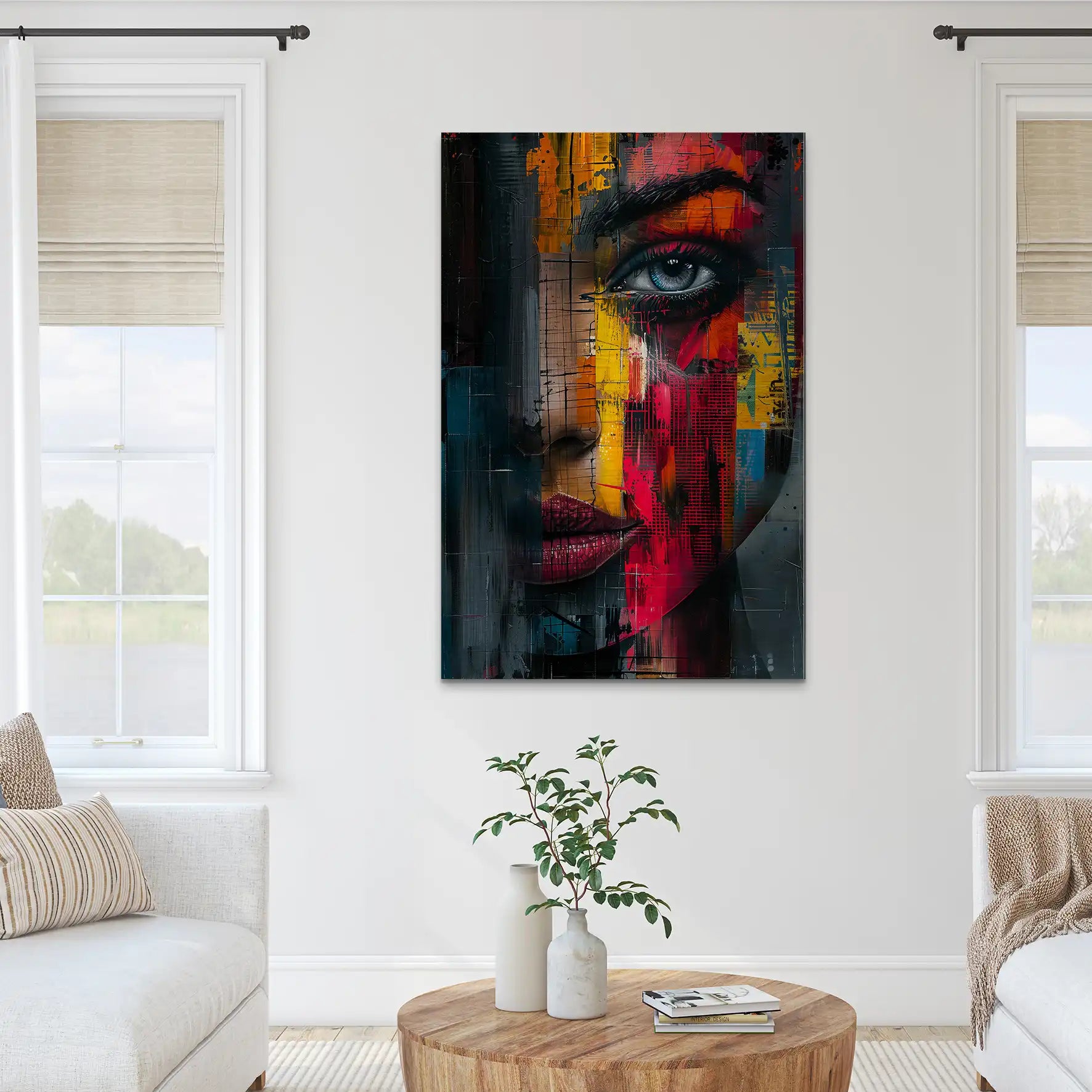 Beauty Face Abstrakt Alu Gebürstet Bild INGALERIE