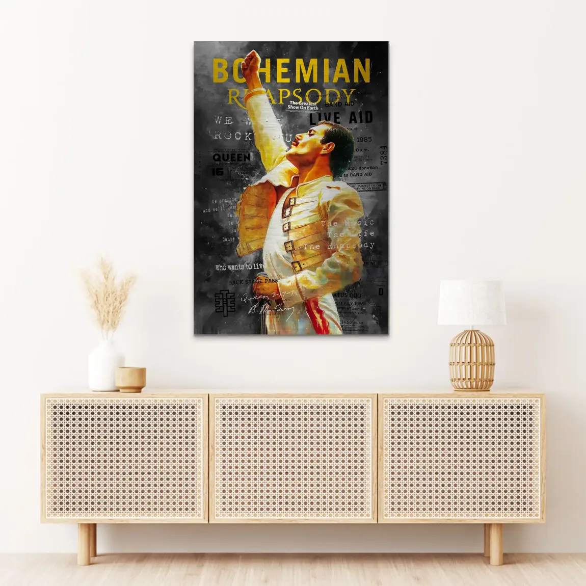 Freddie Mercury Bohemian Alu Dibond Bild gebürstet