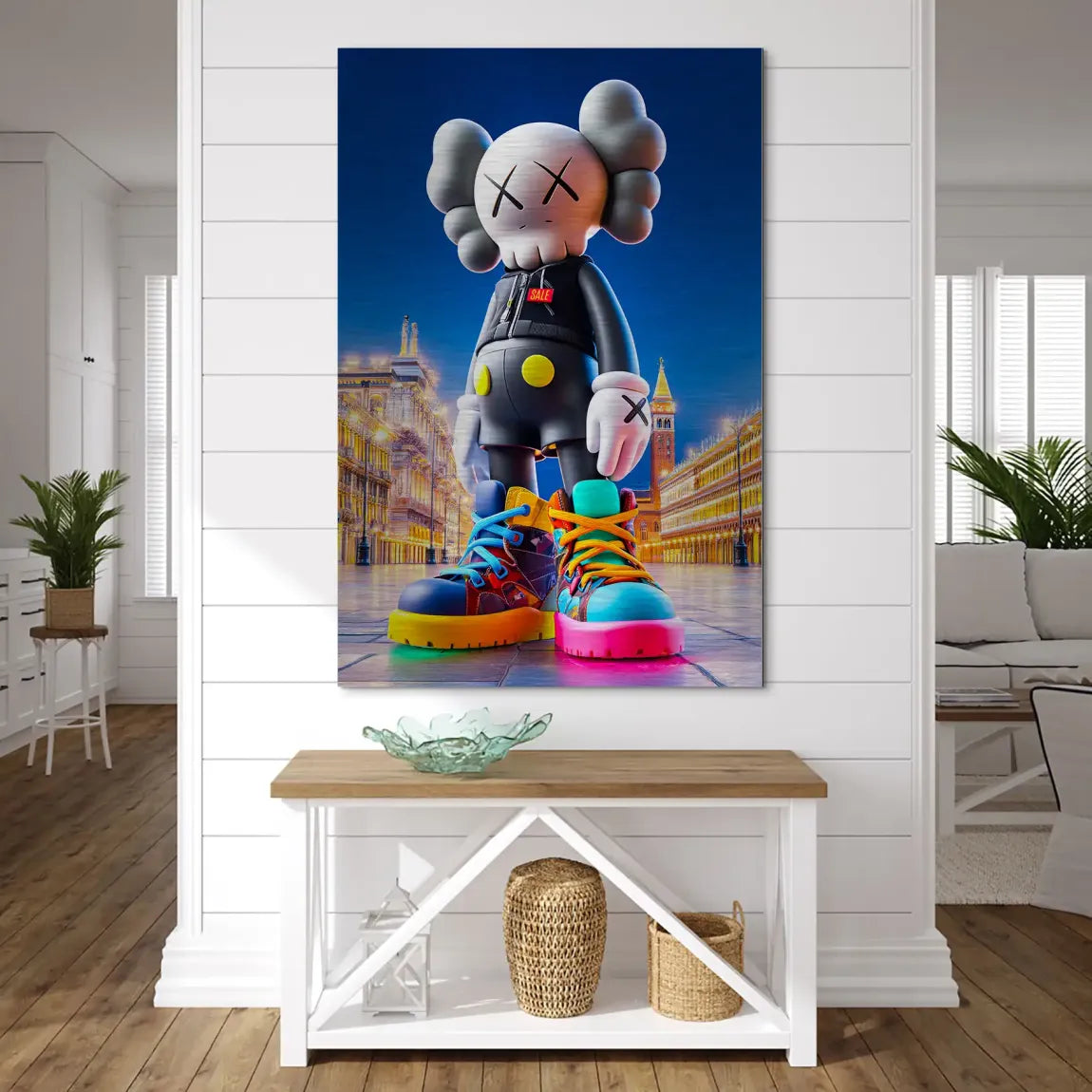 Kaws Pop Art Alu Dibond Bild gebürstet INGALERIE
