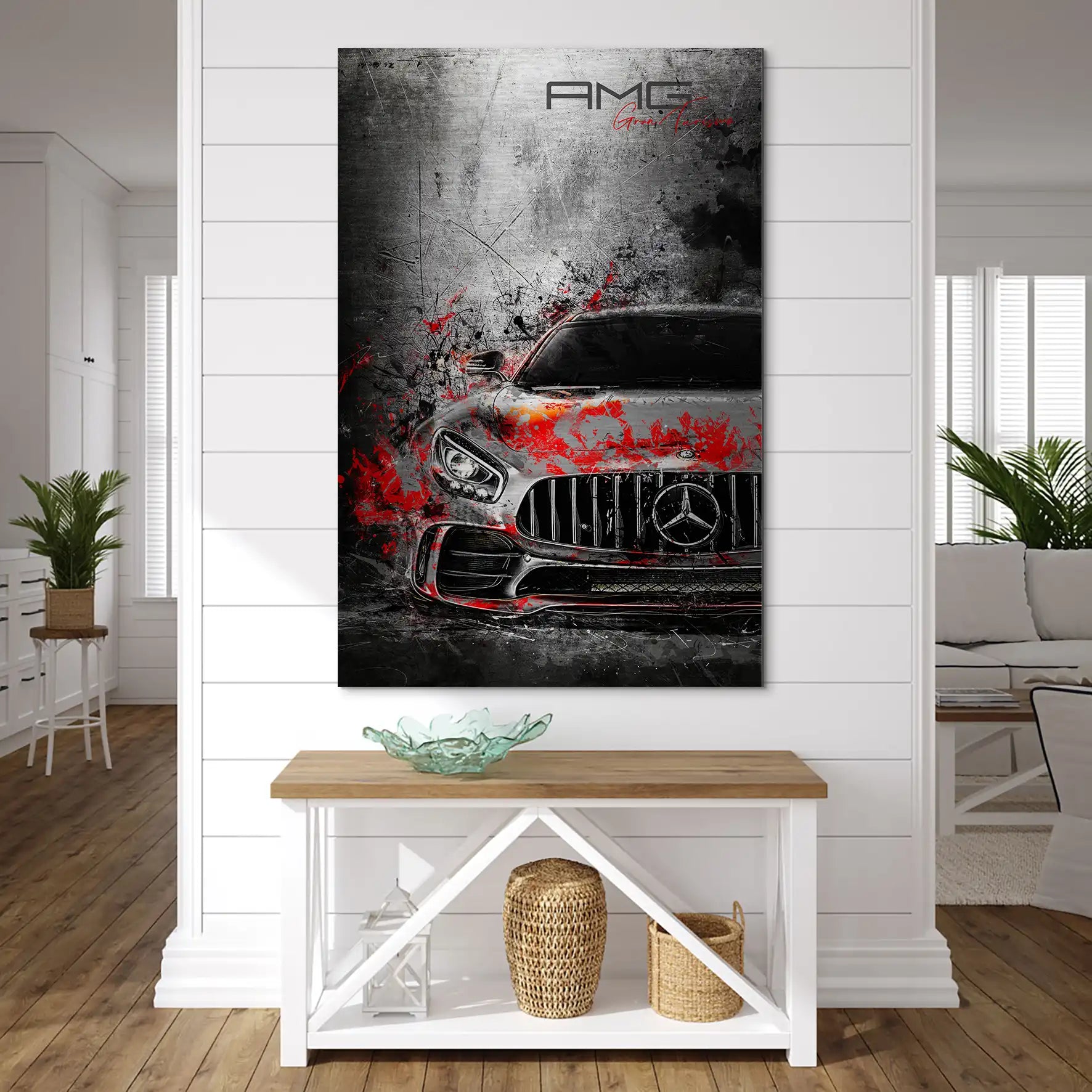 Mercedes AMG GT Abstrakt Modern AluDibond Gebürstet INGALERIE