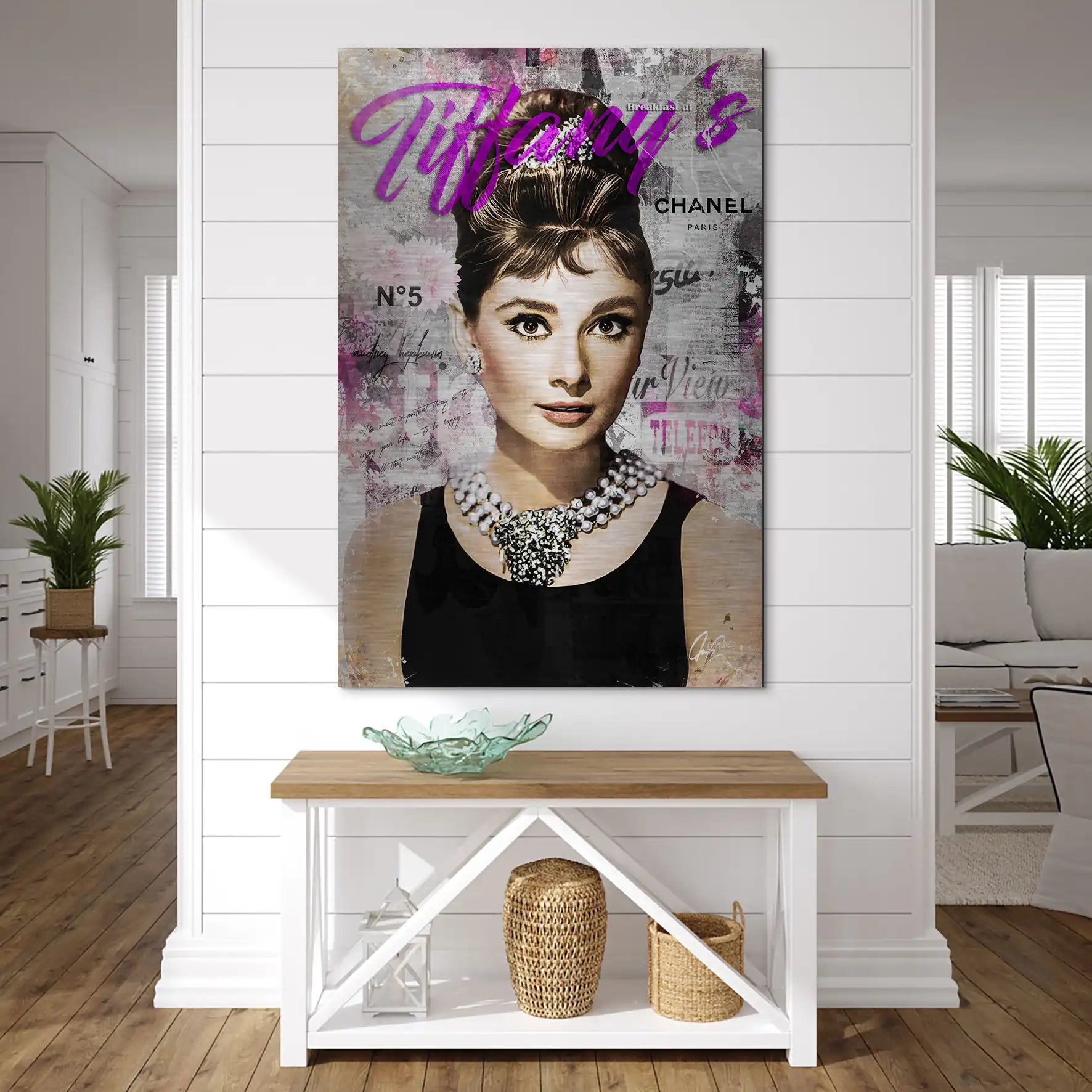 Audrey Tiffany Purple Art Alu Gebürstet Bild INGALERIE
