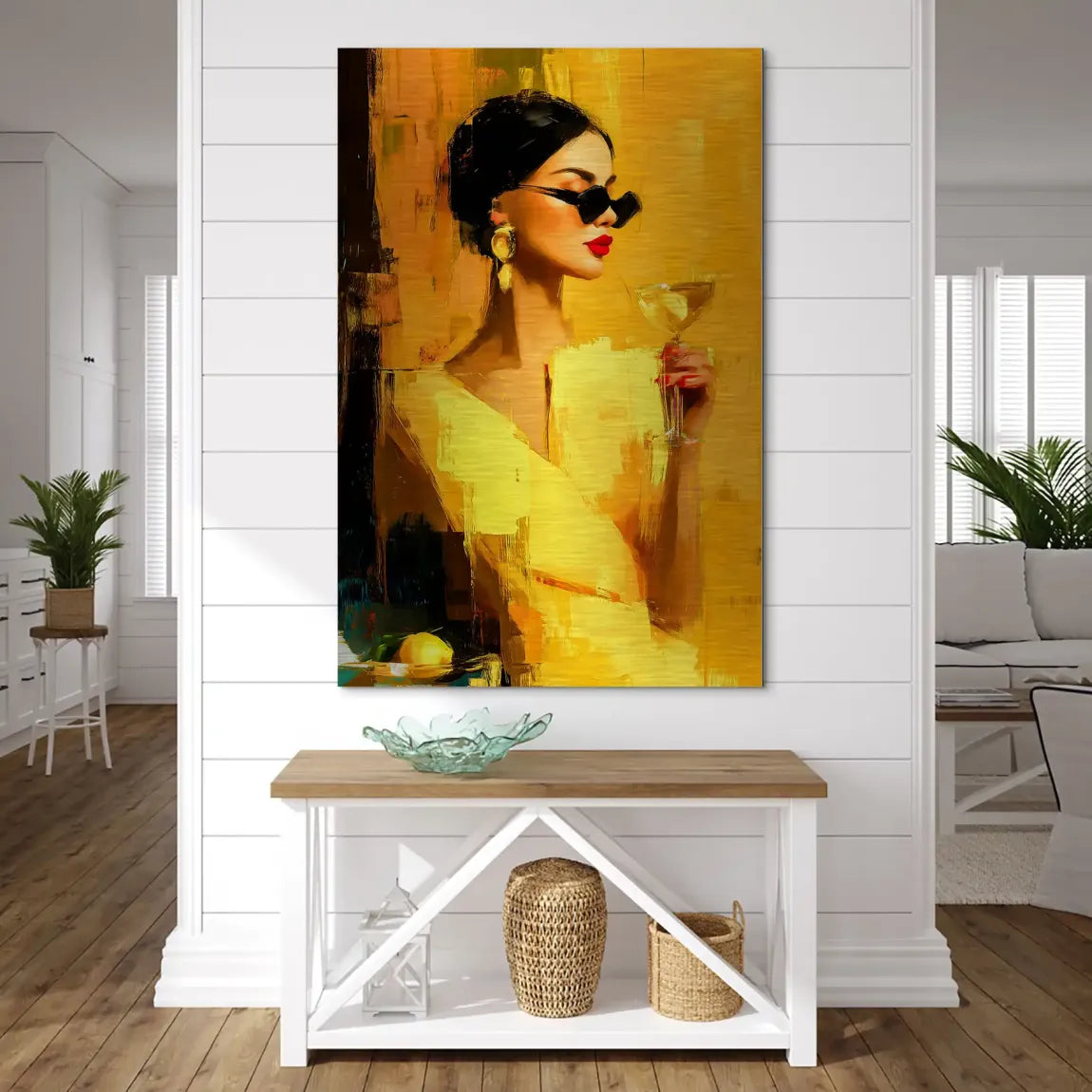 Golden Luxe Martini Alu Dibond Bild gebürstet INGALERIE