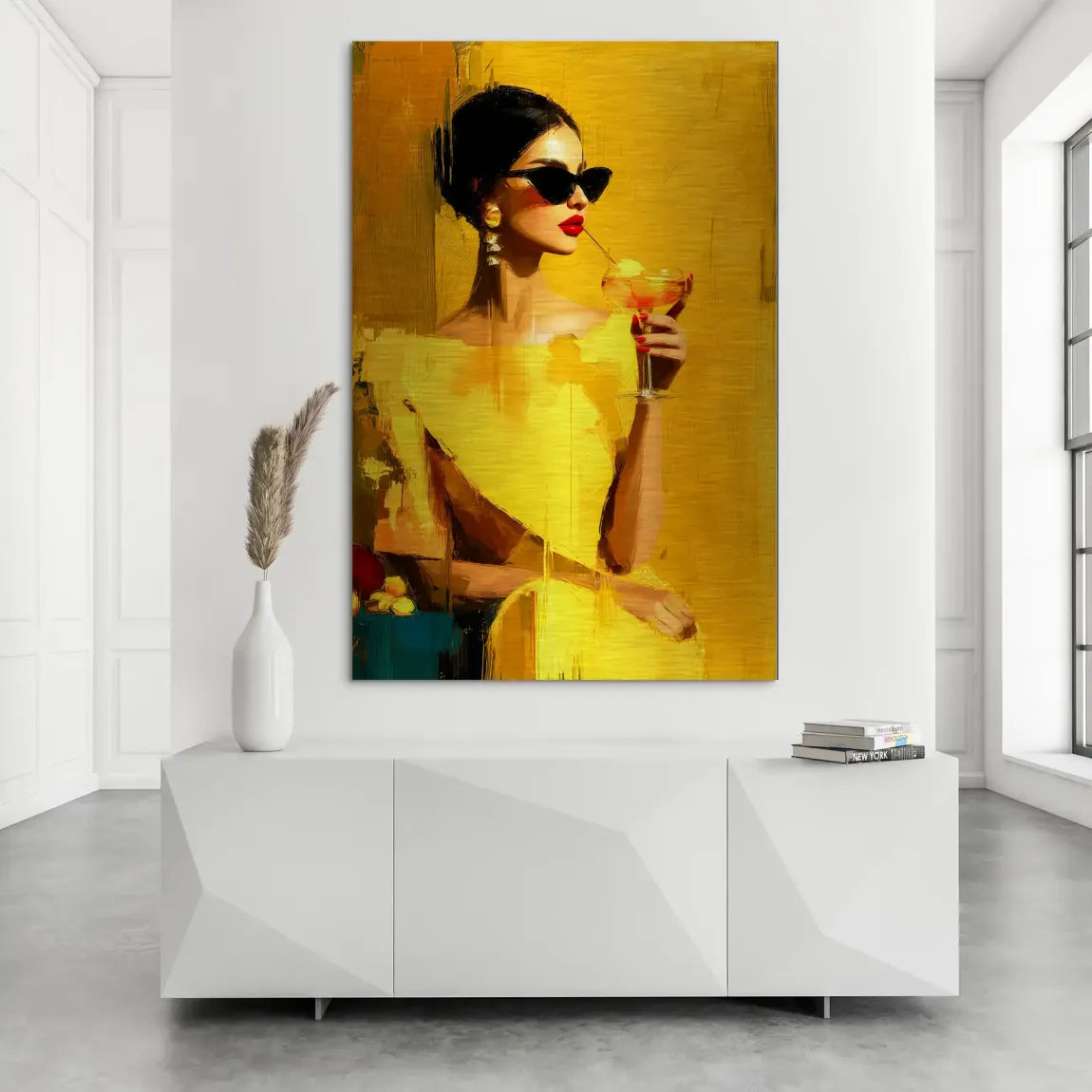 Amber Velvet Elegance Alu Dibond Bild gebürstet INGALERIE