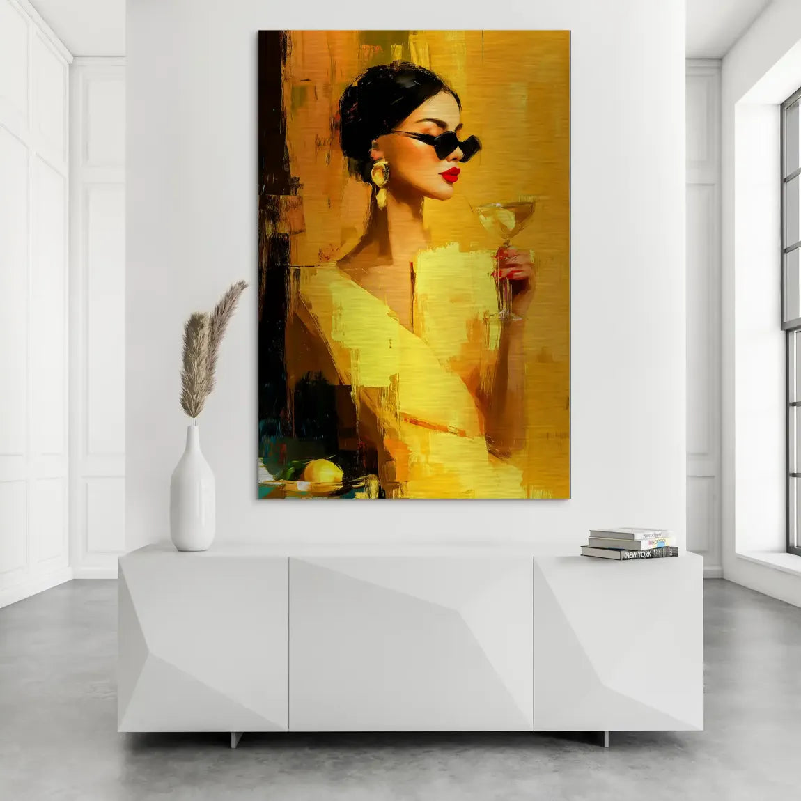 Golden Luxe Martini Alu Dibond Bild gebürstet INGALERIE