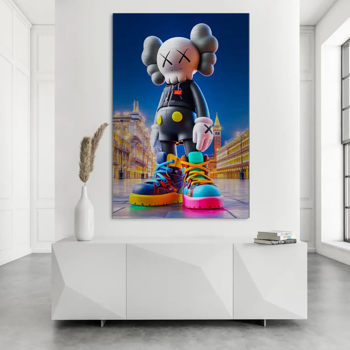 Kaws Pop Art Alu Dibond Bild gebürstet INGALERIE