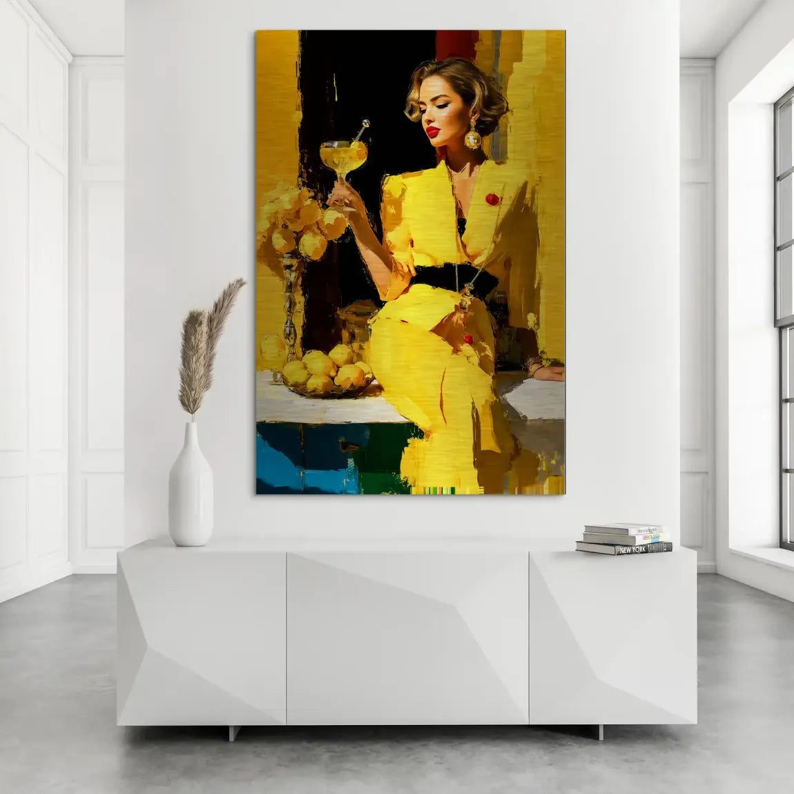 Lemon Chic Elegance Alu Dibond Bild gebürstet INGALERIE