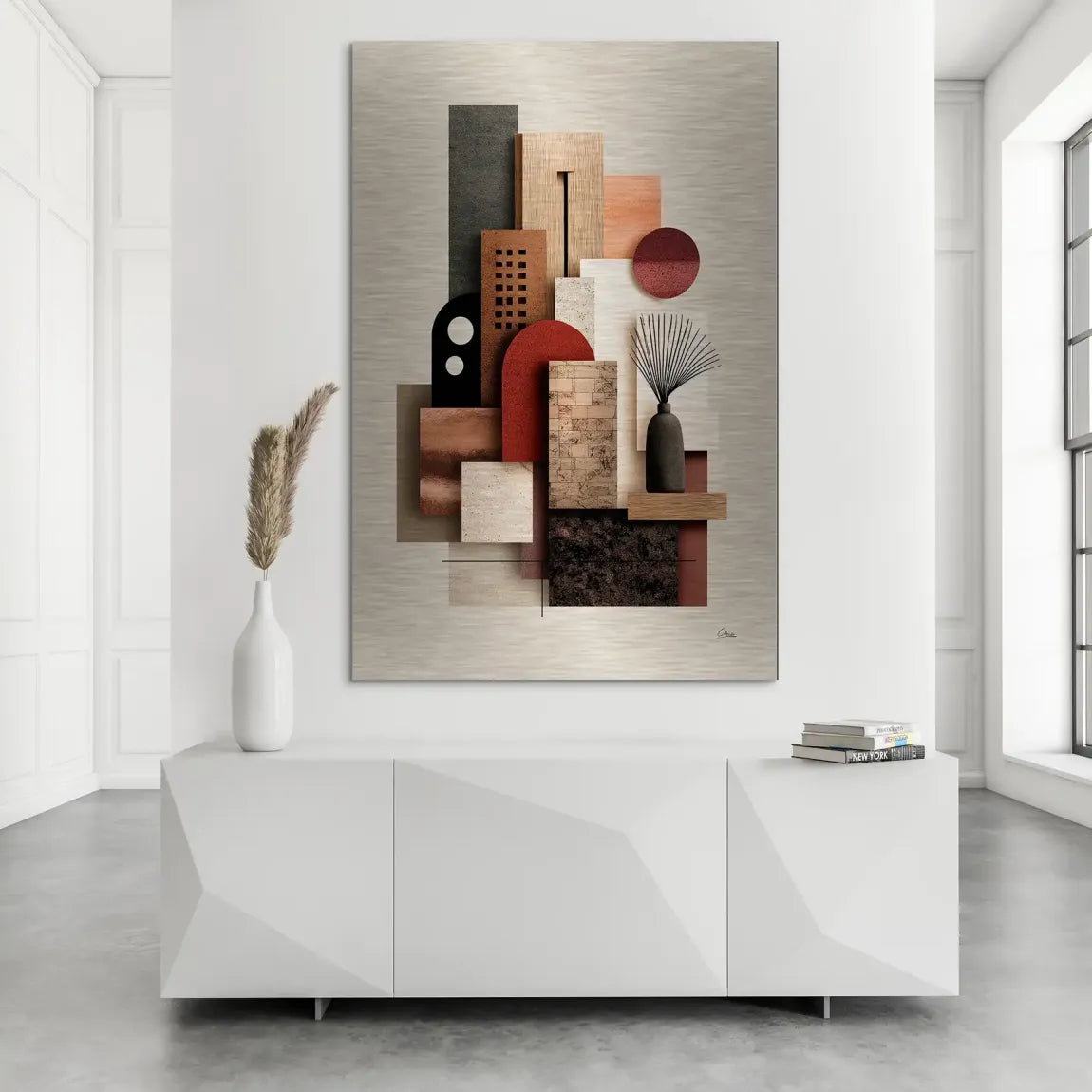 Urban Layers Elegance Alu Dibond Bild gebürstet INGALERIE