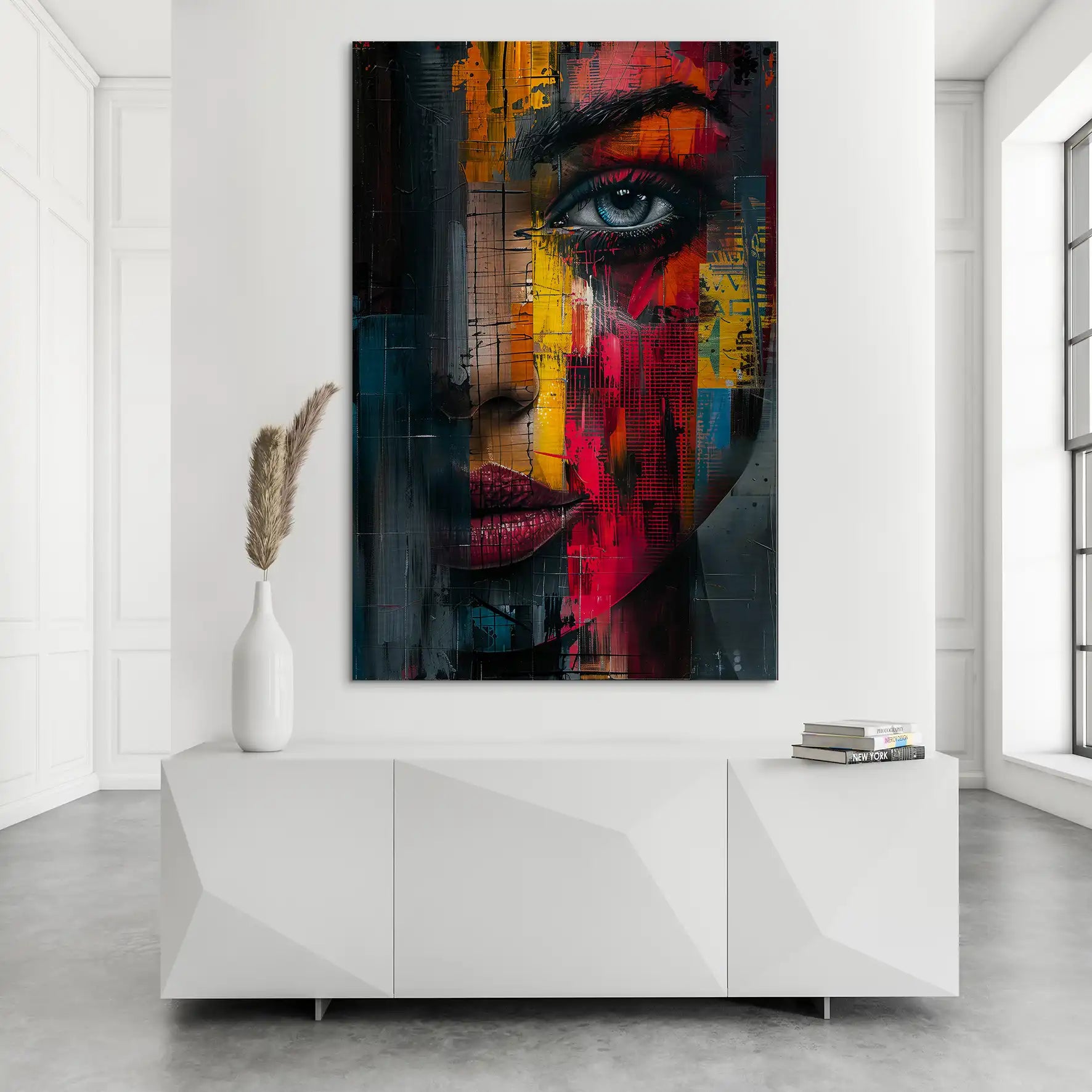 Beauty Face Abstrakt Alu Gebürstet Bild INGALERIE