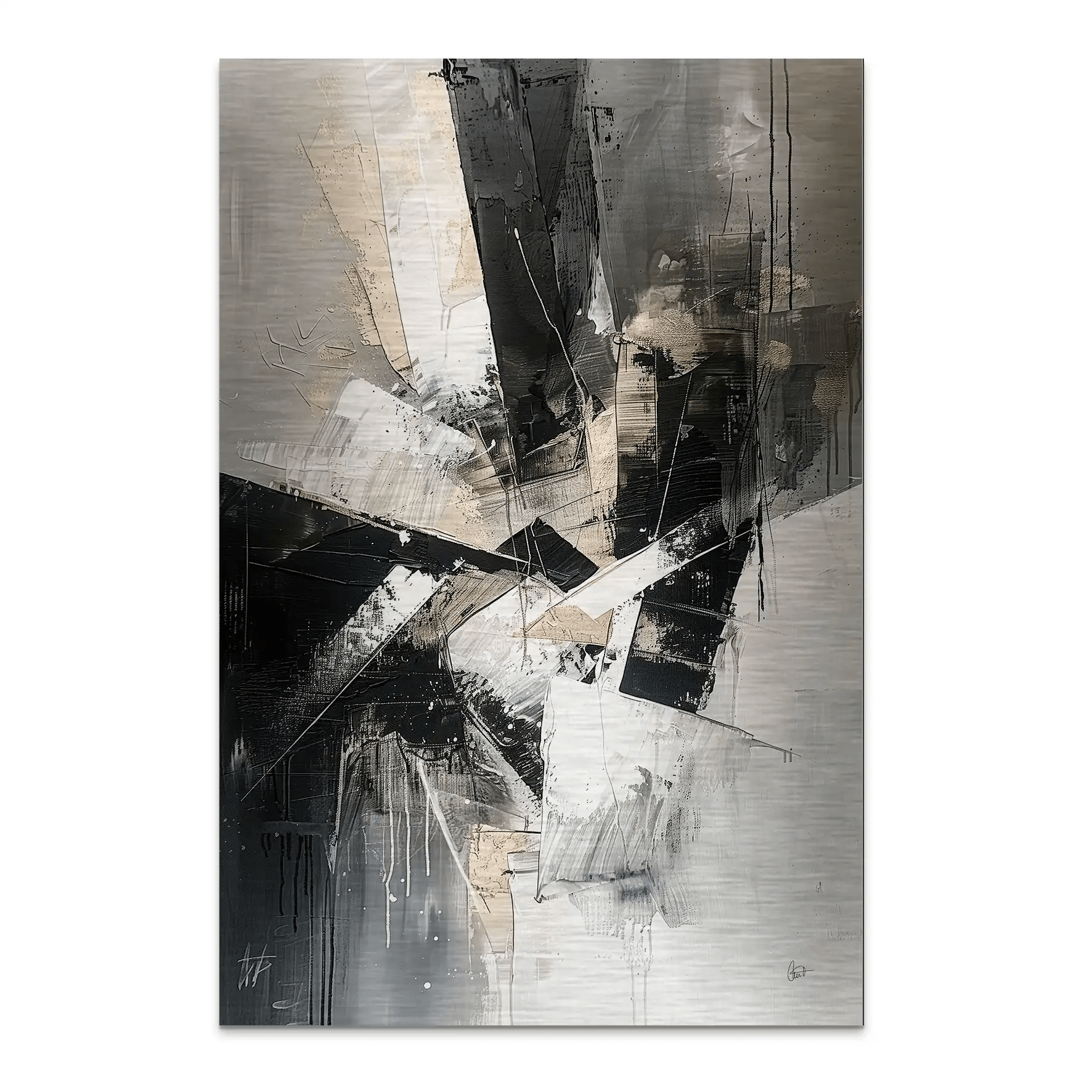 Abstrakt Nr.27 Alu Gebürstet Bild INGALERIE