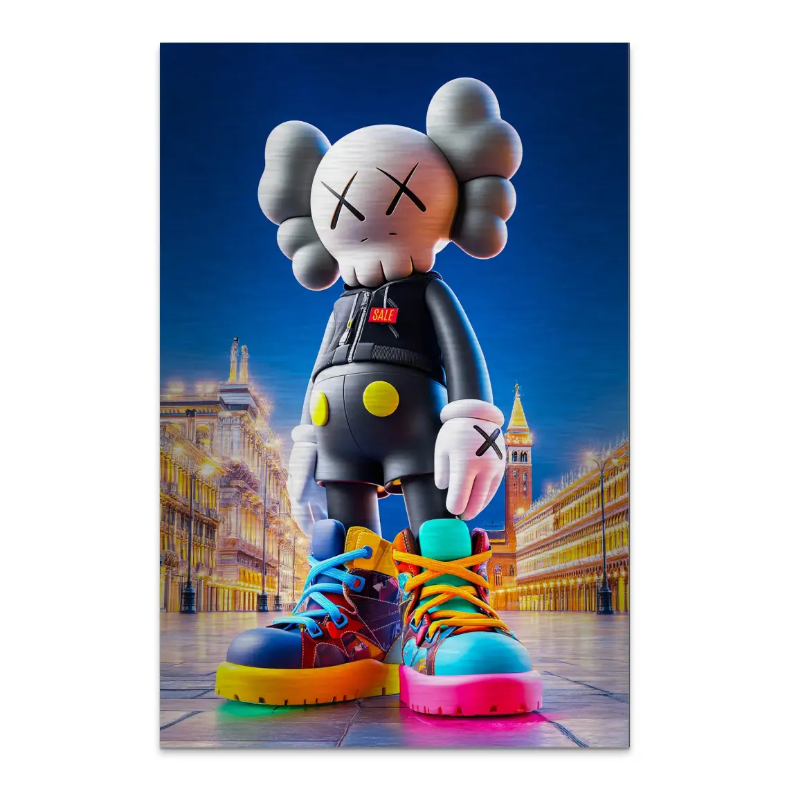Kaws Pop Art Alu Dibond Bild gebürstet INGALERIE