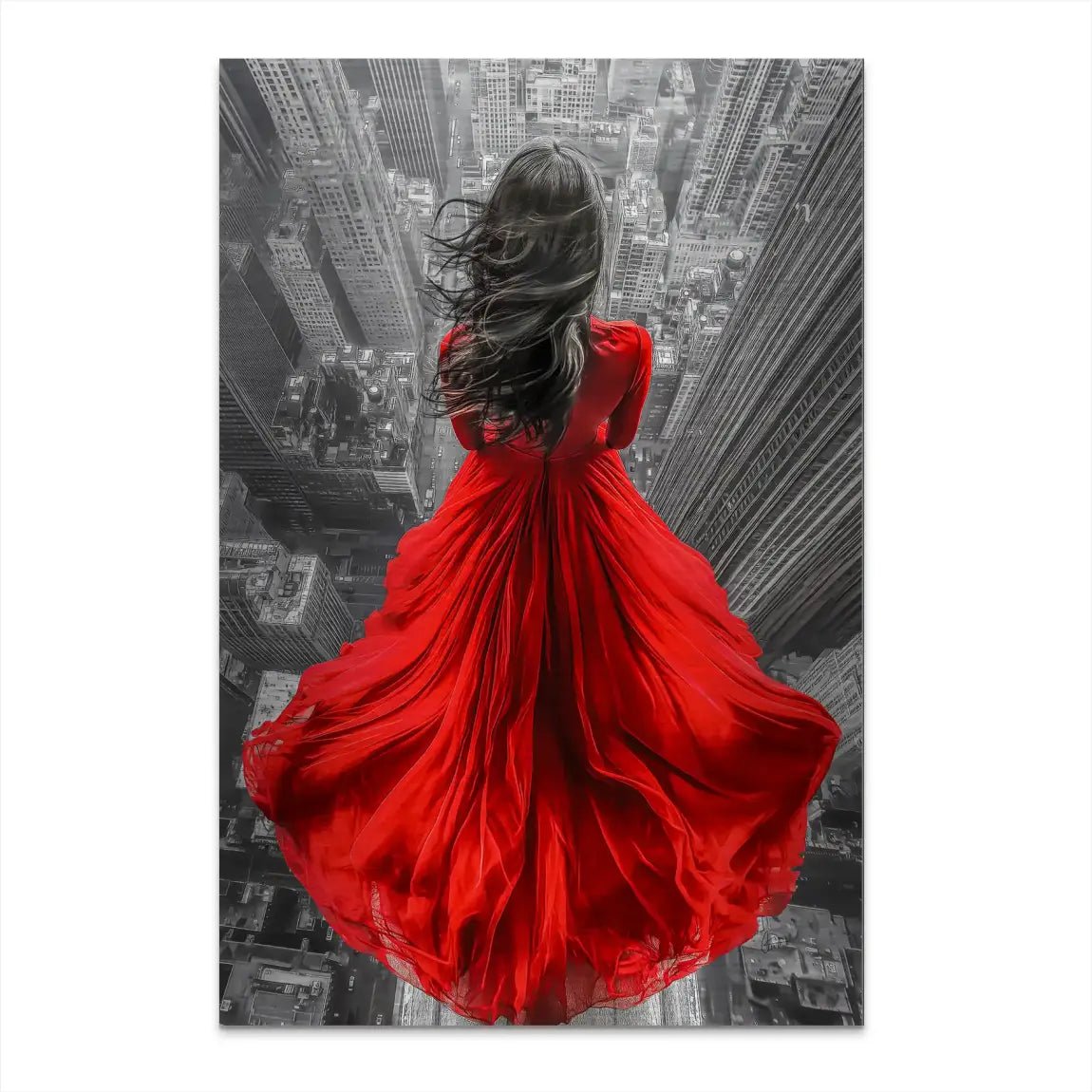 Lady in Red Nr.2 AluDibond Gebürstet INGALERIE
