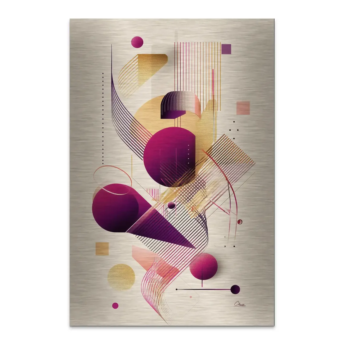 Velour Spectrum Harmony Alu Dibond Bild gebürstet INGALERIE