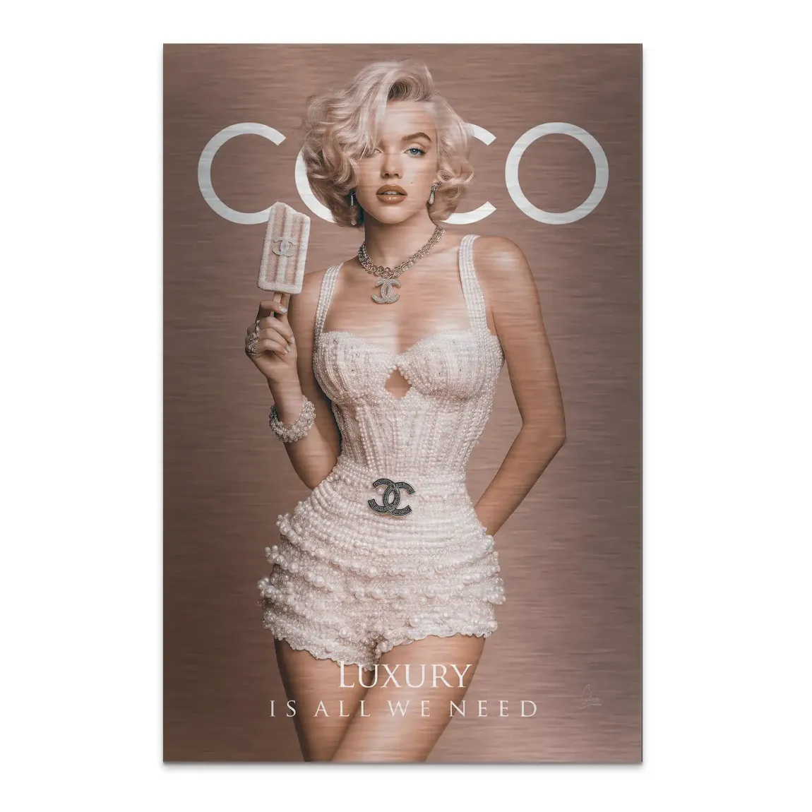 Coco Elegance Alu Dibond Bild gebürstet
