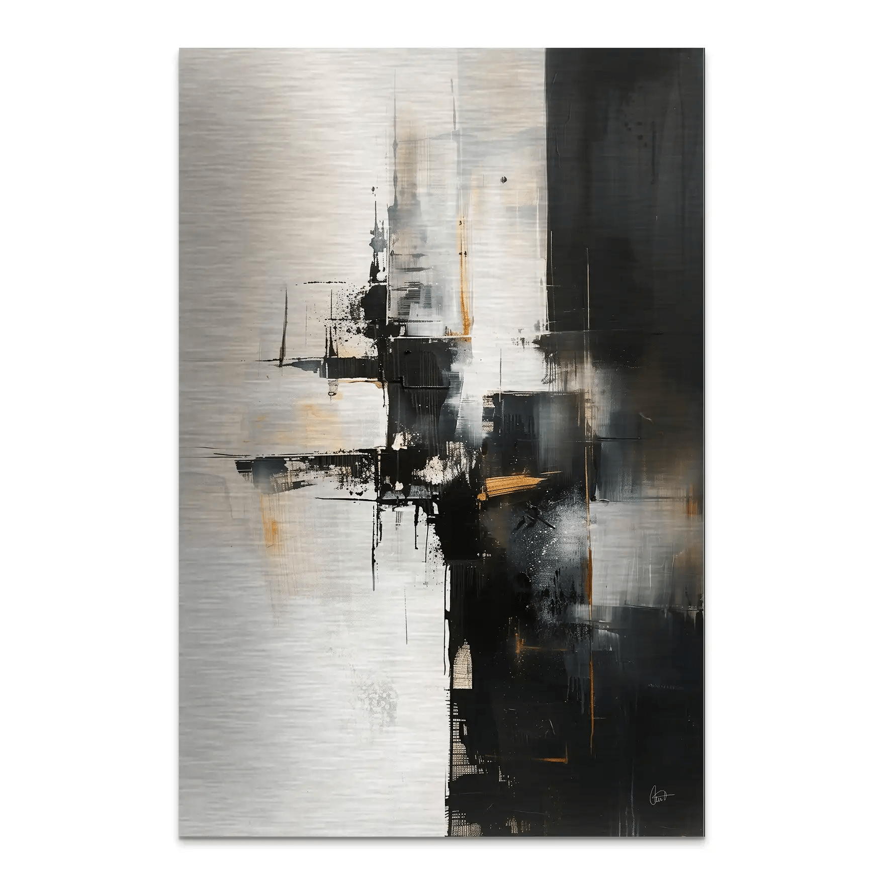 Abstrakt Nr.28 Alu Gebürstet Bild INGALERIE