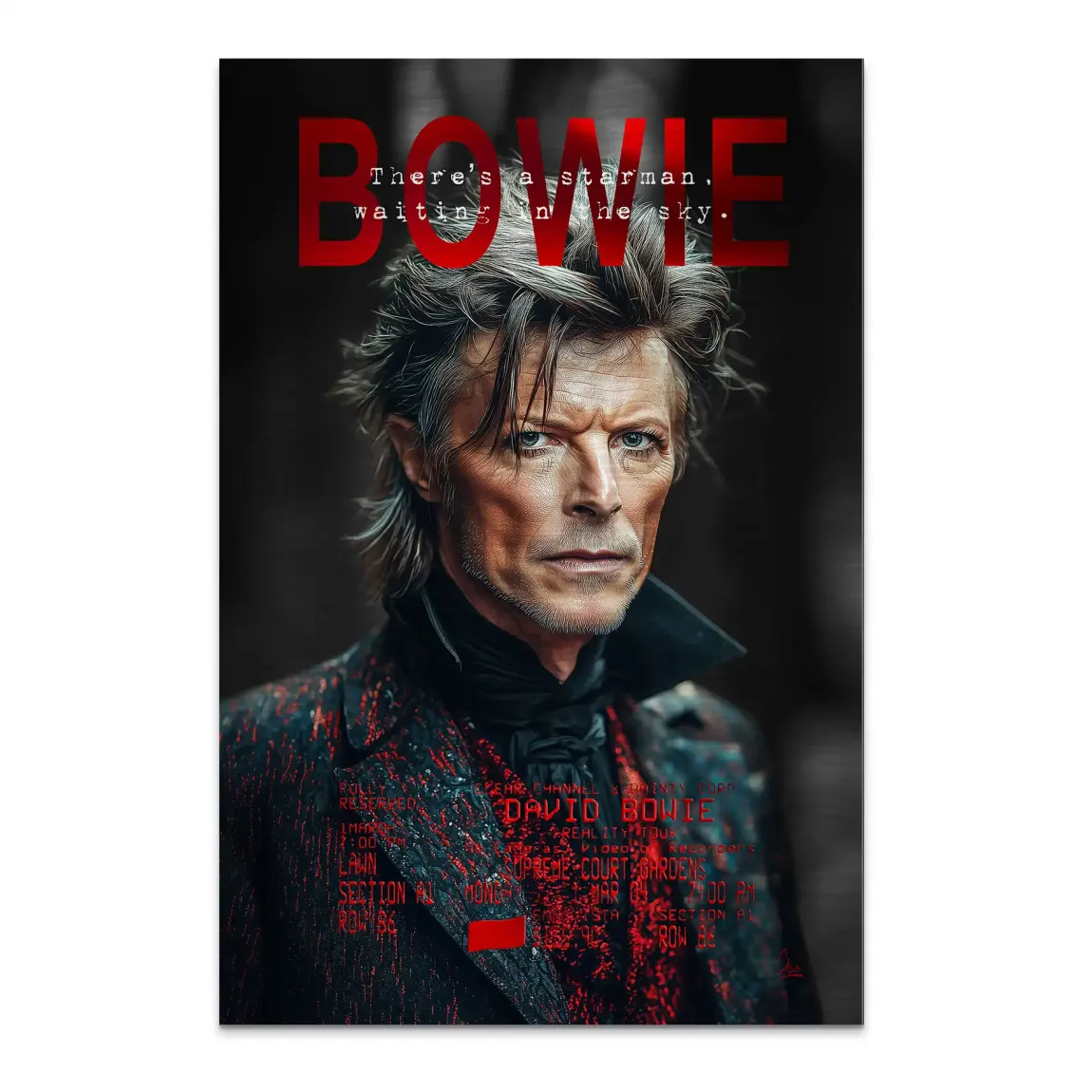 Bowie Starman Alu Dibond Bild gebürstet