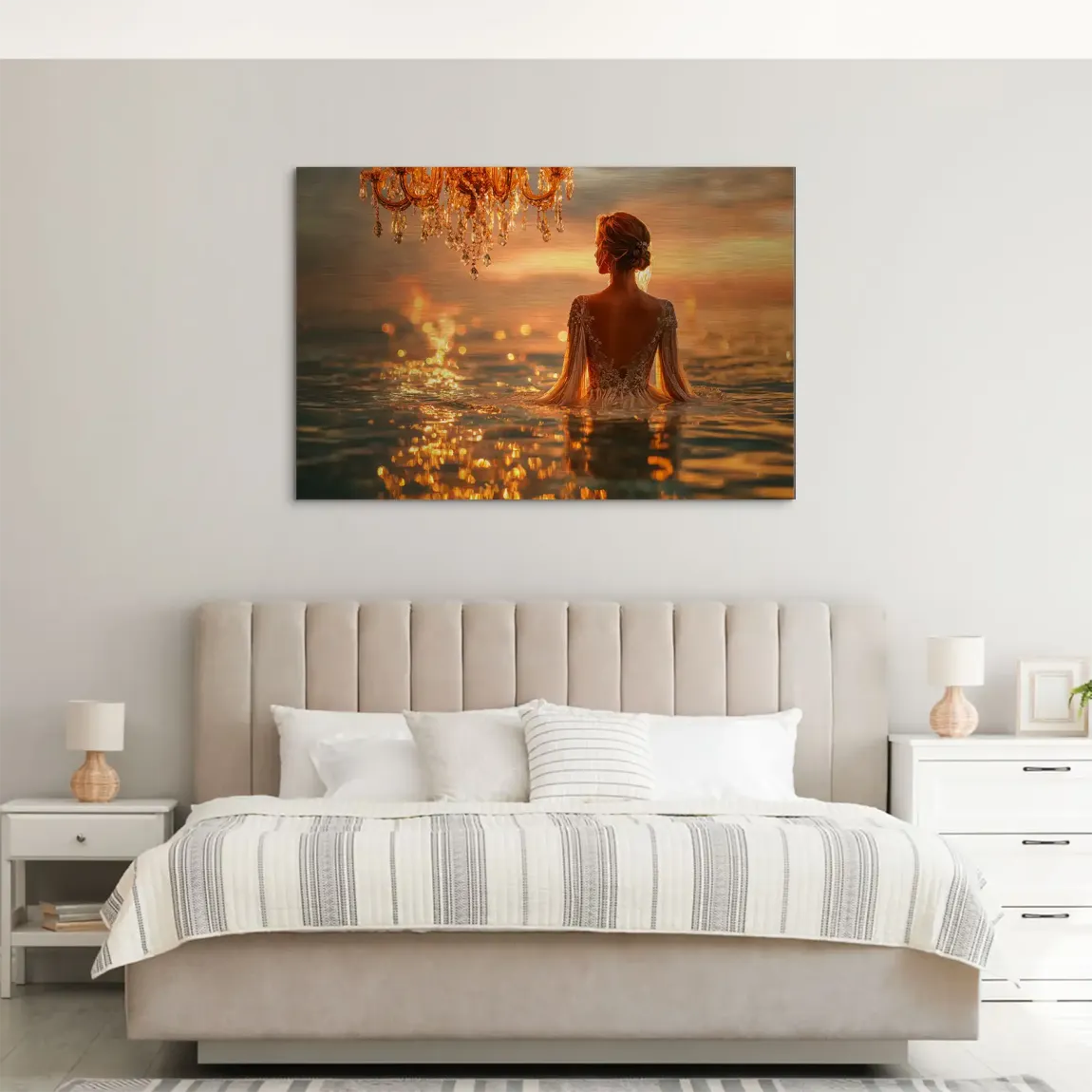 Golden Lights AluDibond Gebürstet