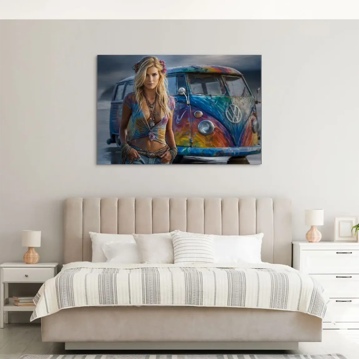 VW Bulli Beauty AluDibond Gebürstet