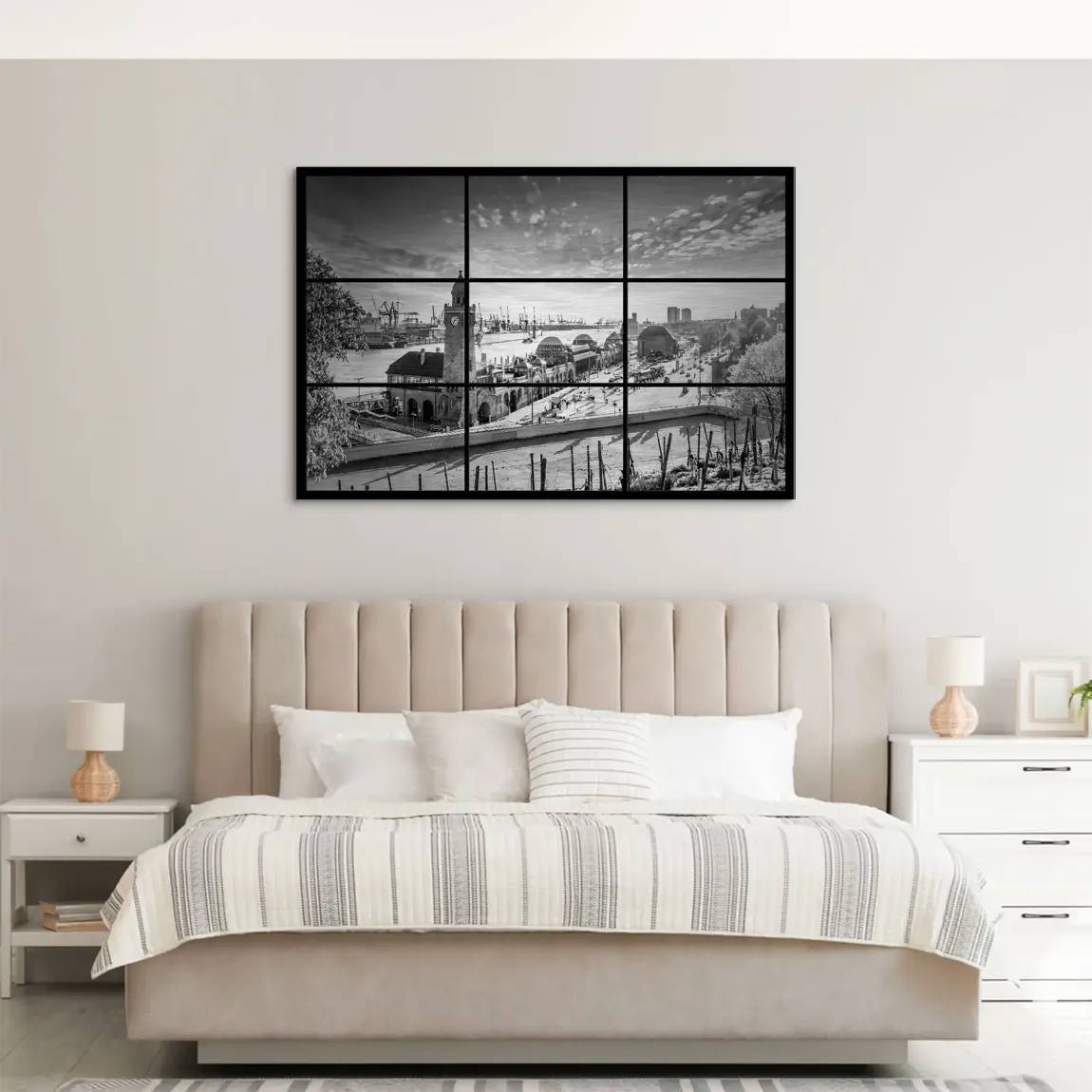 Hamburg Skyline Classic AluDibond Gebürstet