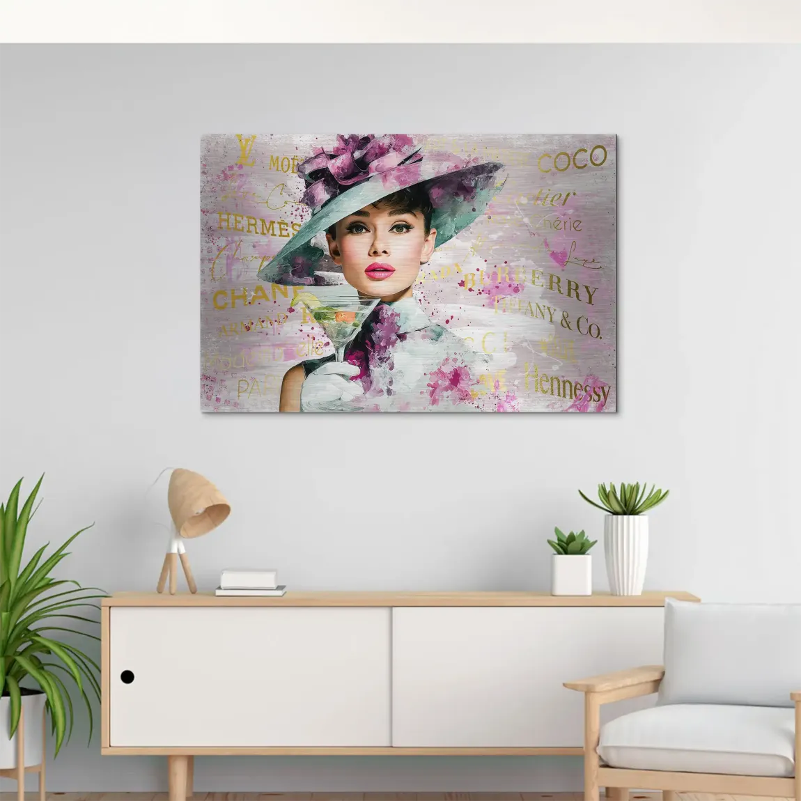 Audrey Hepburn Couture Elegance AluDibond Gebürstet