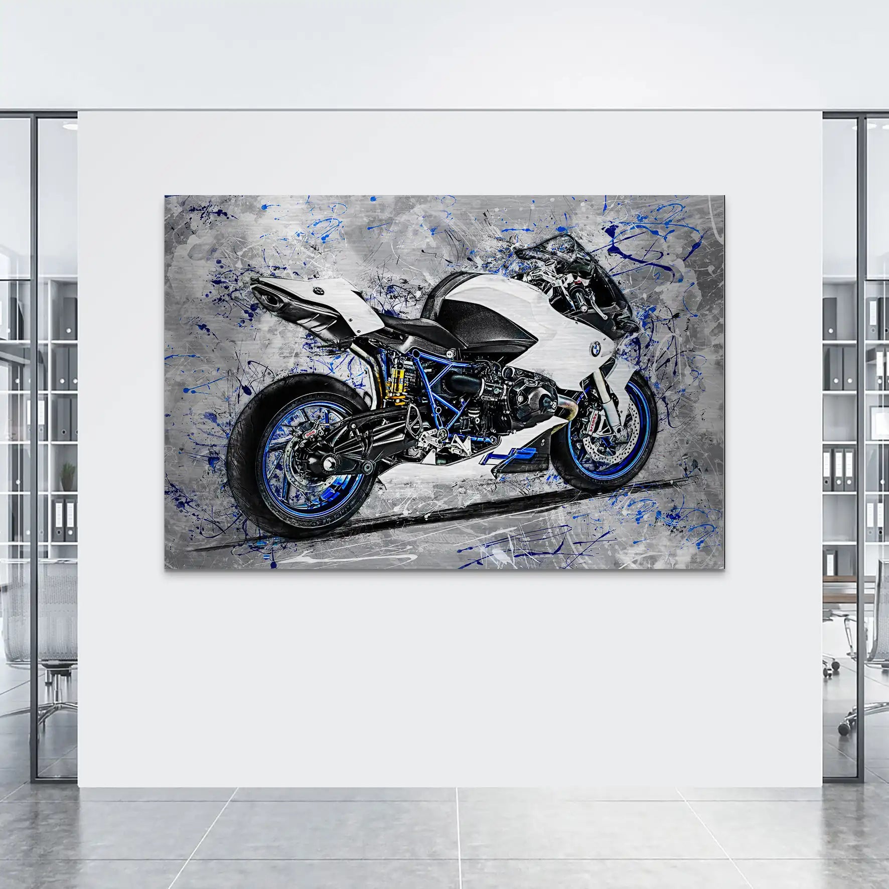 BMW HP2 Abstrakt Art Alu Gebürstet INGALERIE
