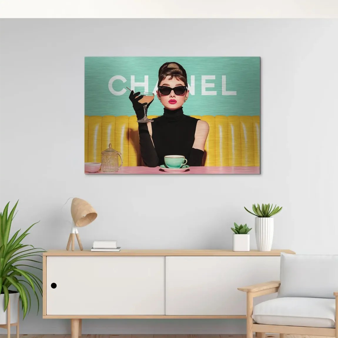 Audrey Hepburn de Luxe AluDibond Gebürstet