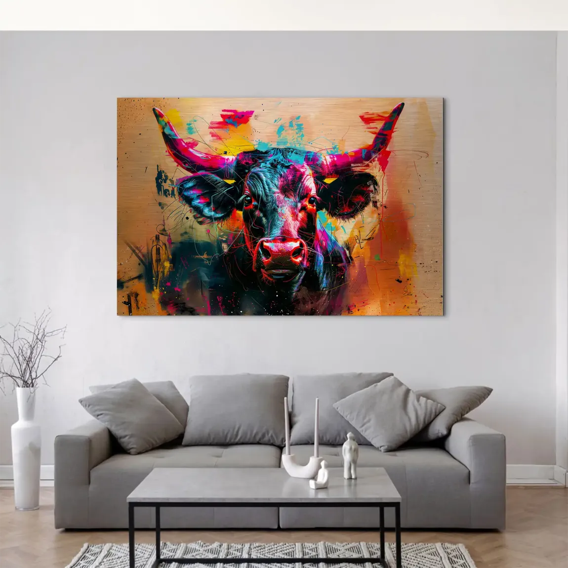 Majestic Bull AluDibond Gebürstet