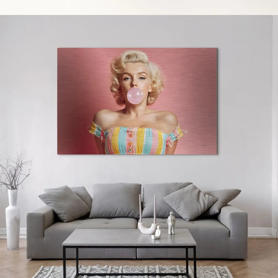 Marilyn Monroe Candy Pop AluDibond Gebürstet