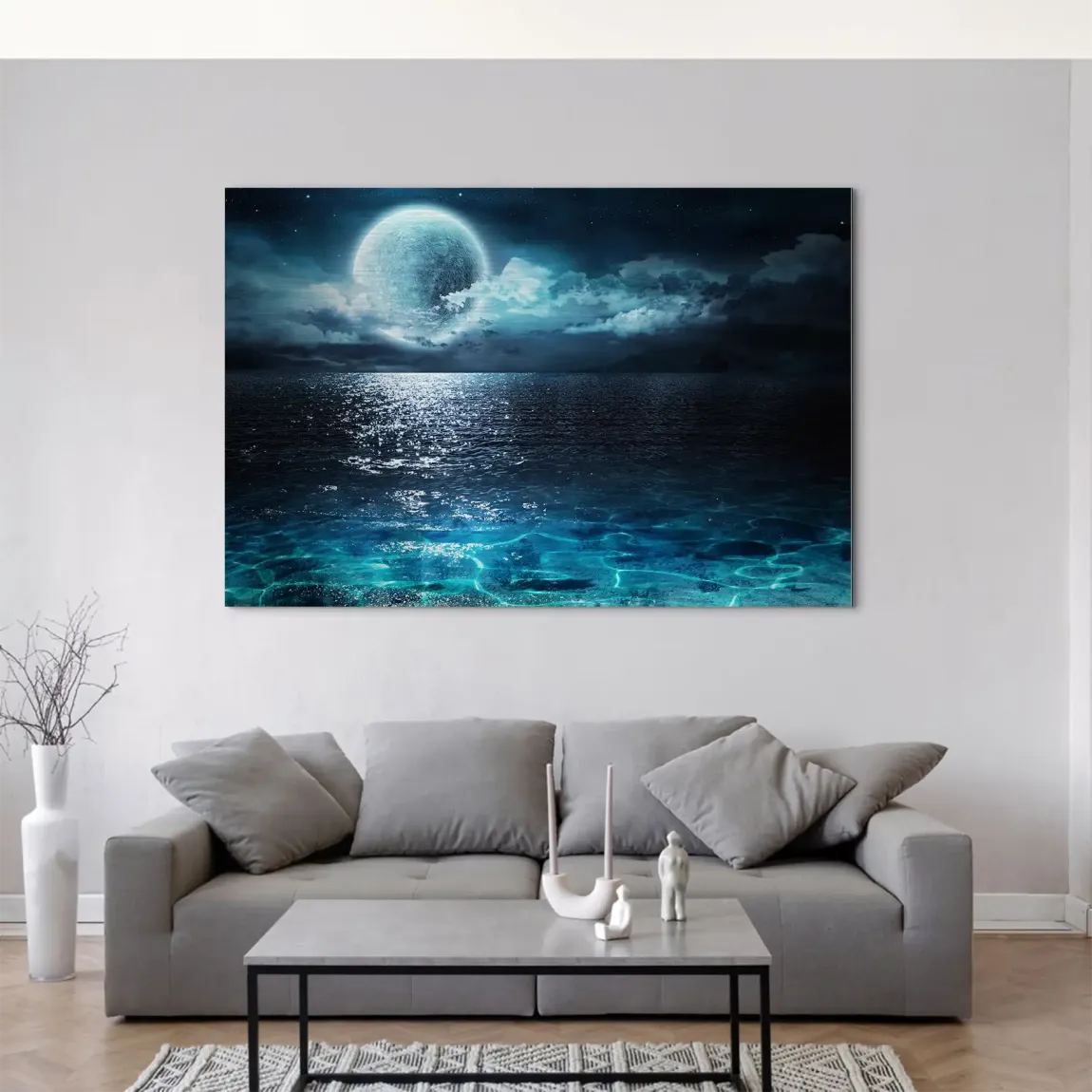 Moonlight Ocean Dream AluDibond Gebürstet