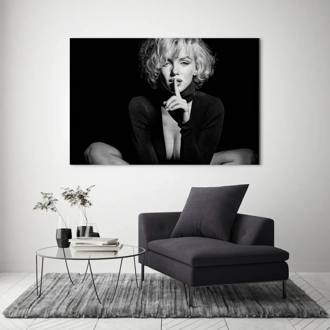 Marilyn Monroe Silent Alu Dibond Gebürstet INGALERIE