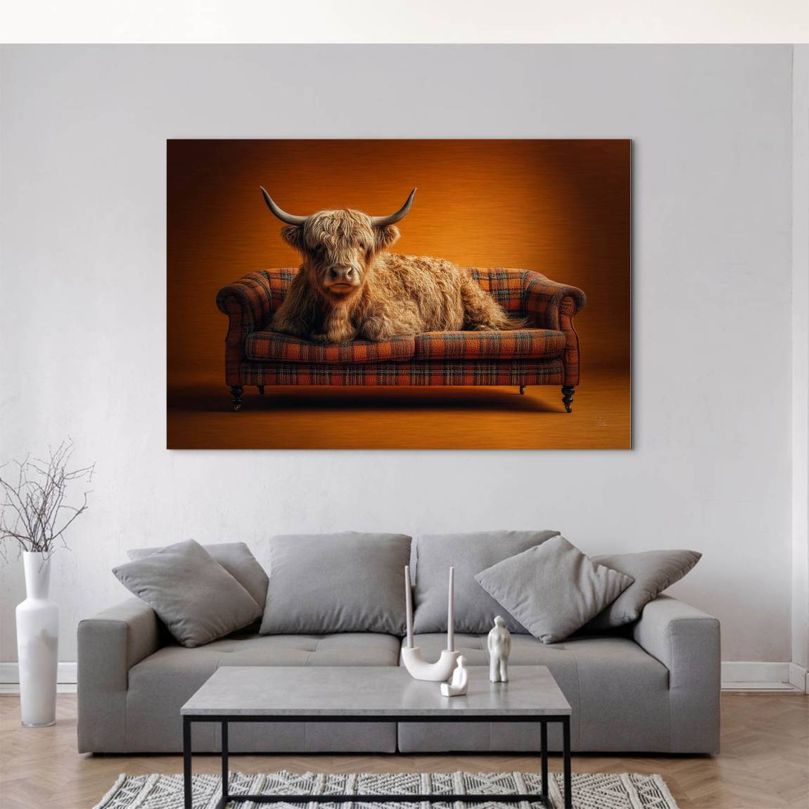 Highland Lounge Alu Dibond Gebürstet Bild