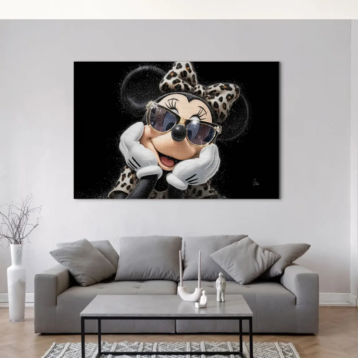 Minnie Maus Chic Spark AluDibond Gebürstet
