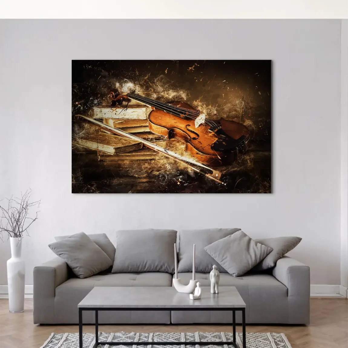 Silent Strings Violine AluDibond Gebürstet