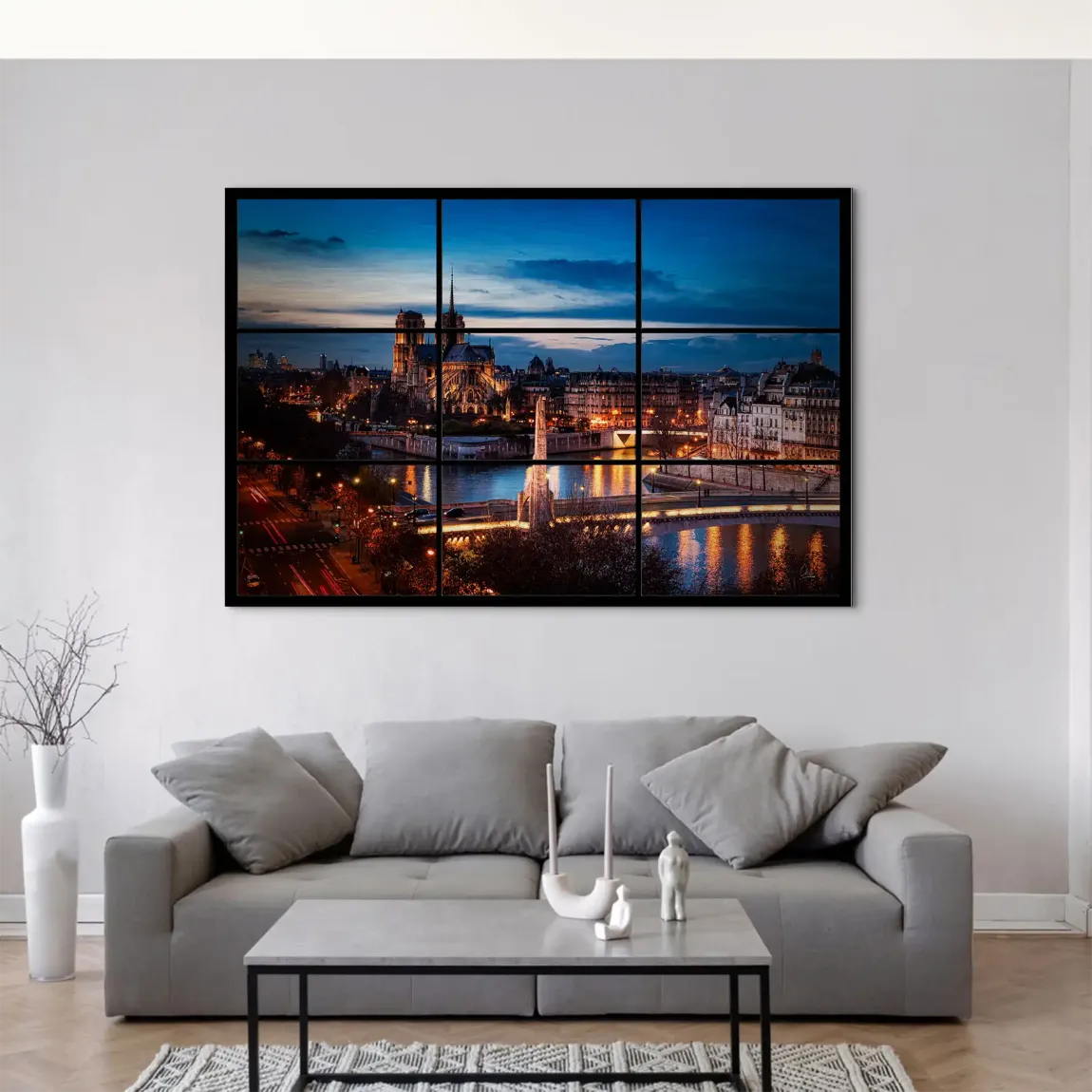 Twilight over Paris Alu Gebürstet