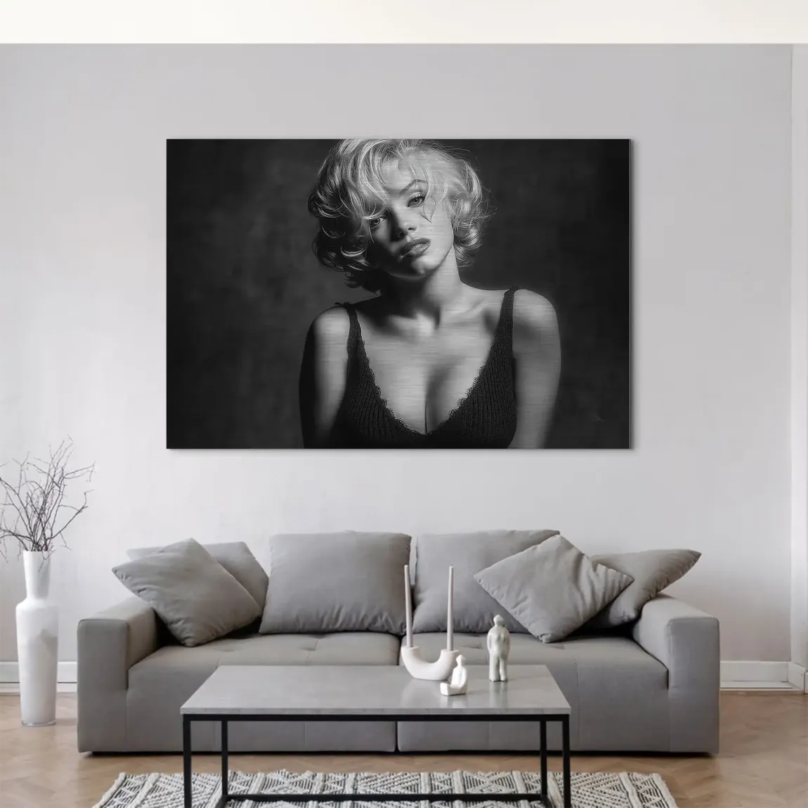 Marilyn Monroe Glamour Aluminiumbild gebürstet