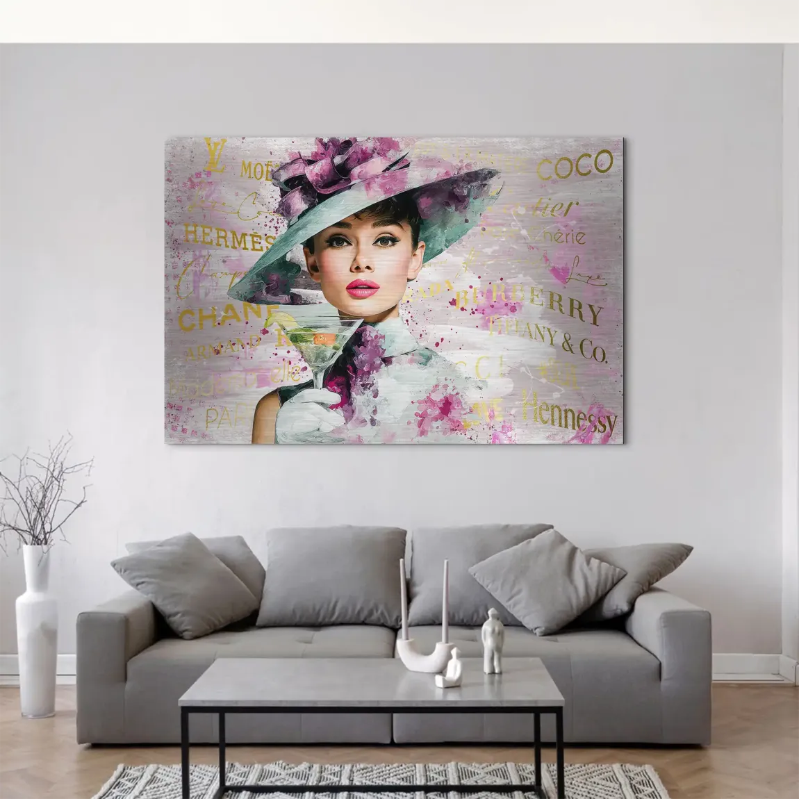 Audrey Hepburn Couture Elegance AluDibond Gebürstet