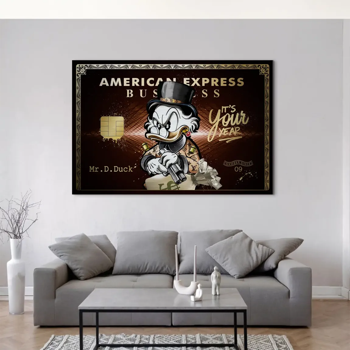 Dagobert Gold Business AluDibond Gebürstet