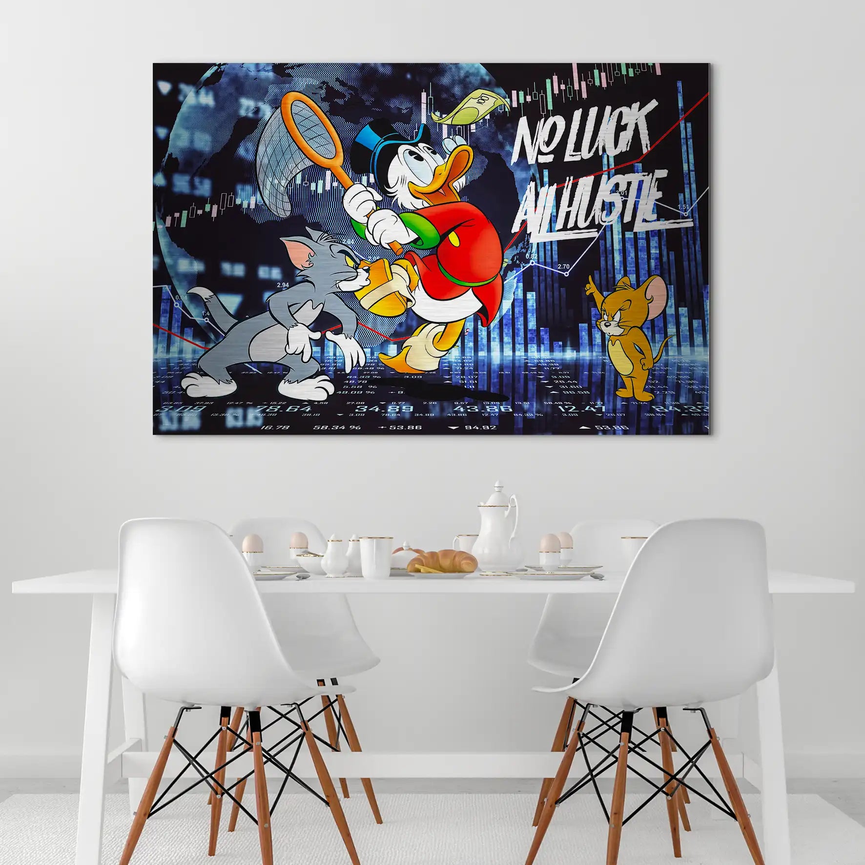 Wallstreet Dagobert Pop Art AluDibond Gebürstet INGALERIE