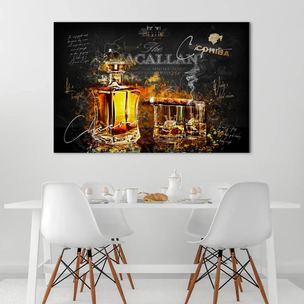 Whisky Lifestyle Art Alu Dibond Gebürstet INGALERIE