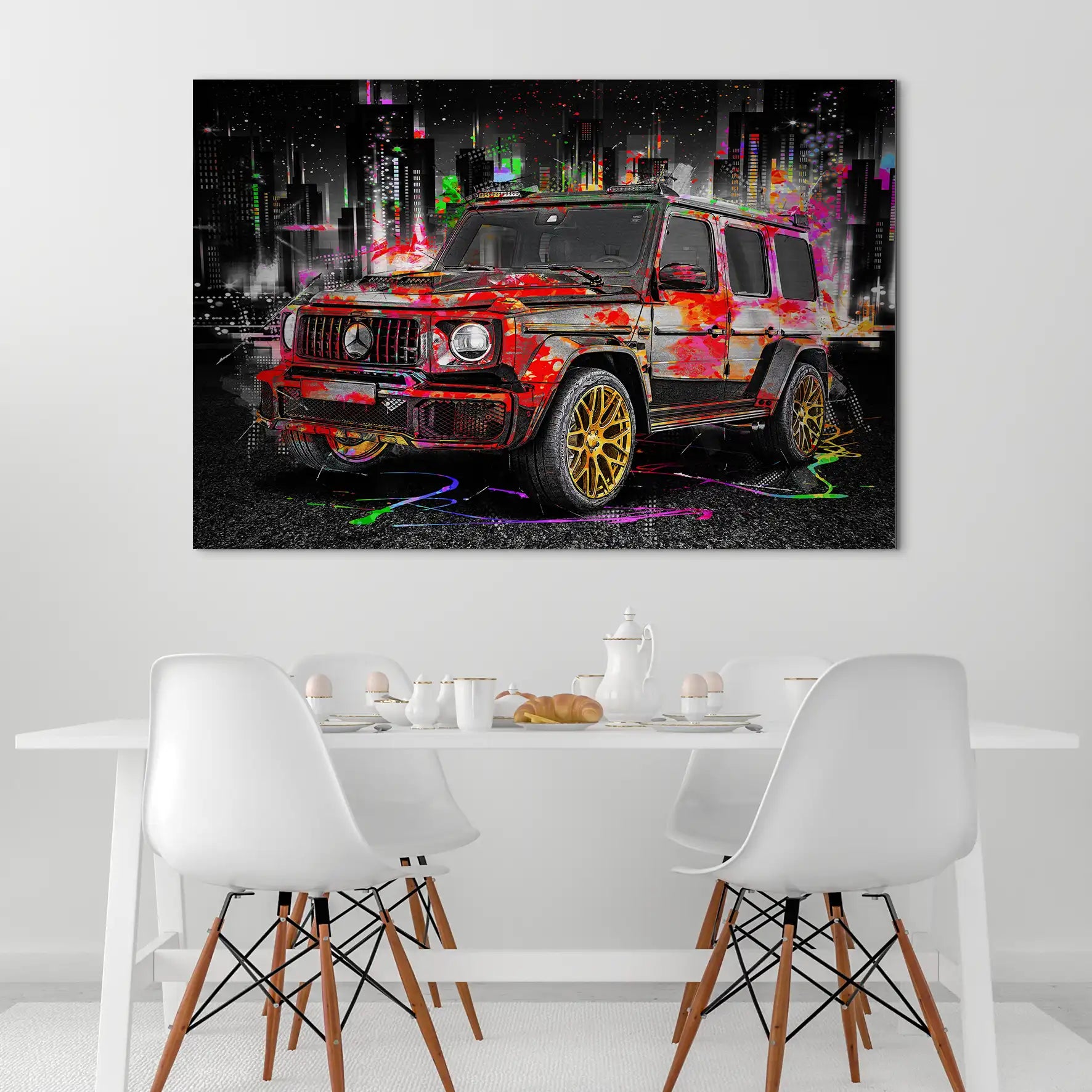 Mercedes G63 Abstrakt Color AluDibond Gebürstet INGALERIE