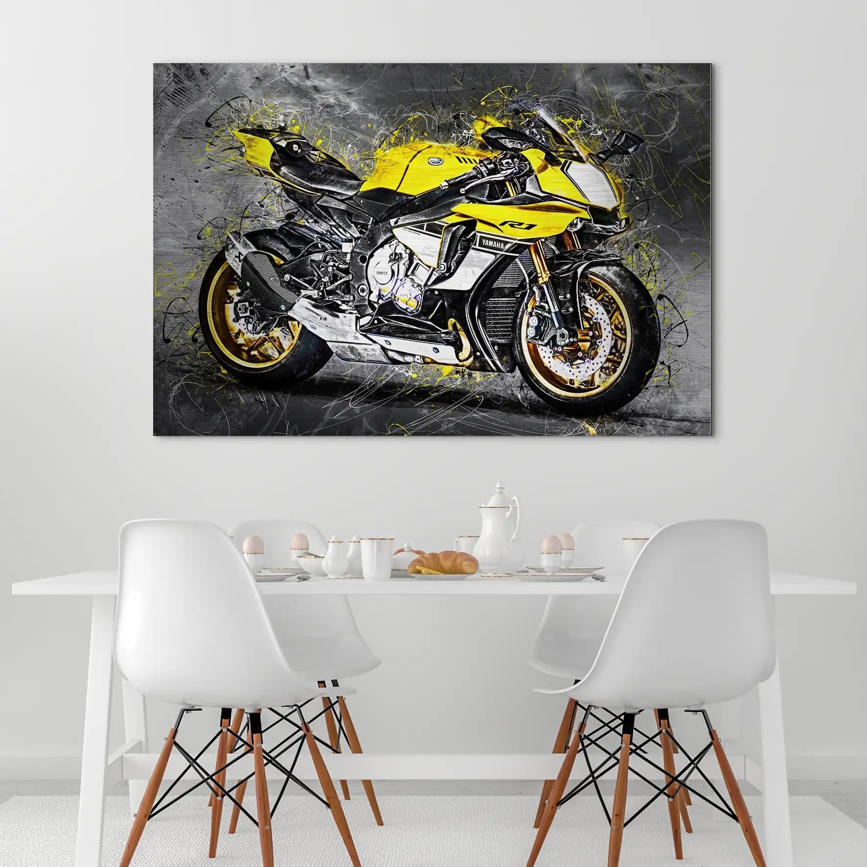 Yamaha R1 Abstrakt AluDibond Gebürstet INGALERIE