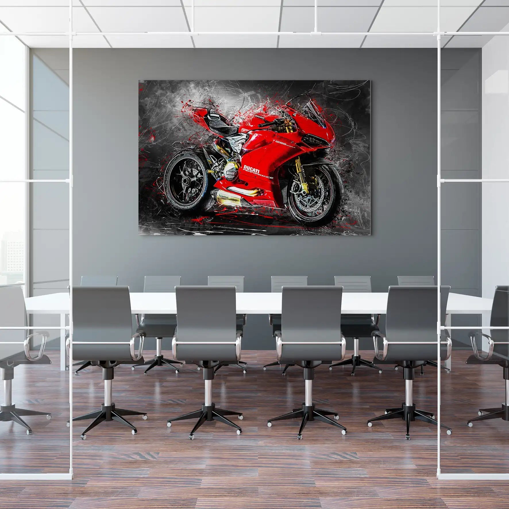 Ducati Panigale 1299 Abstrakt AluDibond Gebürstet INGALERIE